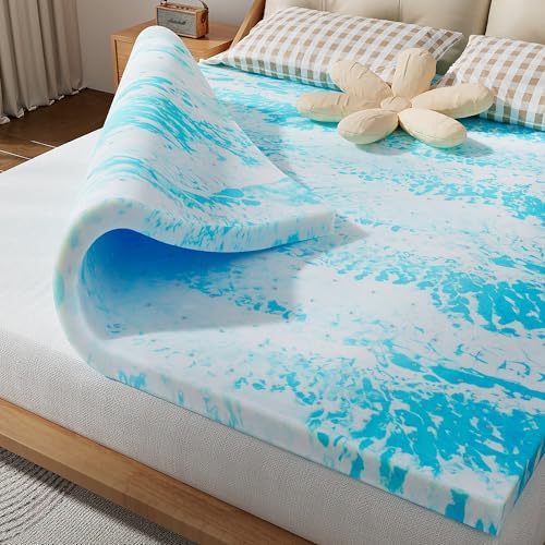 Simple Deluxe Gel Memory Foam Mattress Topper Queen 1