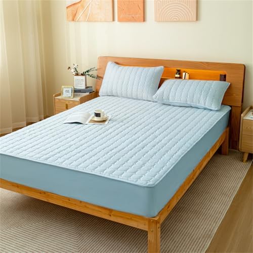 BYHIP 3-Piece Mattress Protector Set Sky Blue Twin