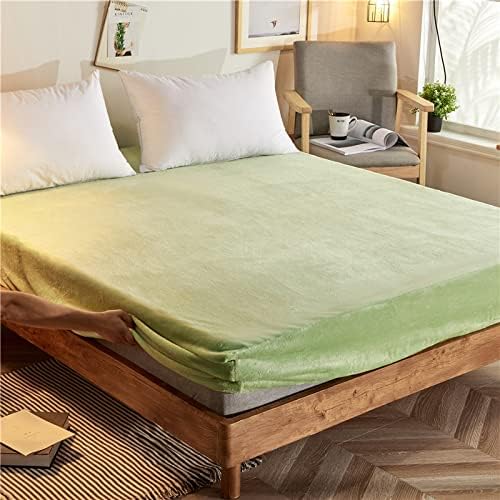 FCLDESHOP Flannel Mattress Pad Cover Deep Pocket 150x200cm