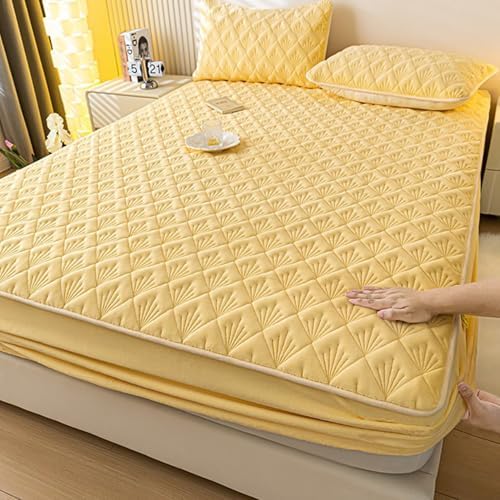LDLCYCN Queen Milk Velvet Mattress Cover - 120x200cm Winter Protector