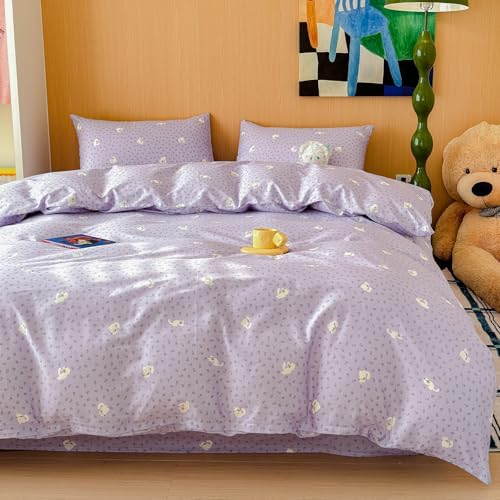 LIWHENHAO Cat Duvet Cover Set Queen 100 Cotton 1