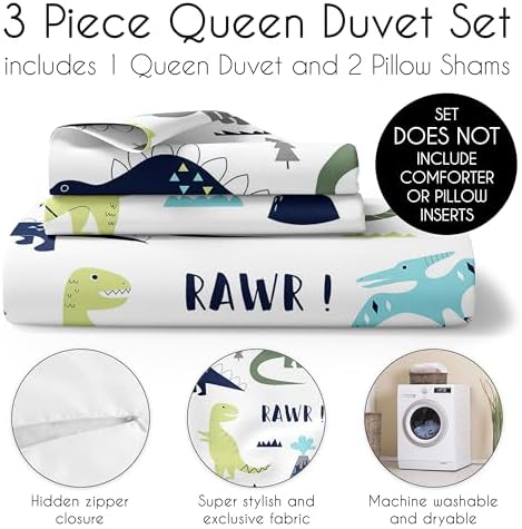 Sweet Jojo Designs Dinosaur Duvet Cover Set 3pc
