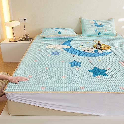 FCLDESHOP Cool Silk Latex Mattress Protector 1