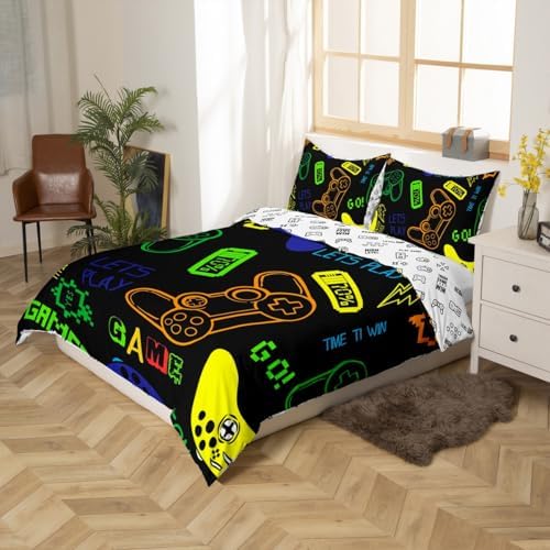 Feelyou Gamer Duvet Cover Set for Kids Boys