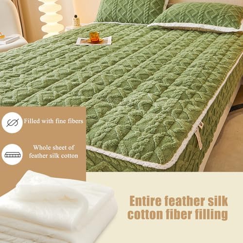 Velvet Mattress Cover with 360 Elastic Band - Purple 120x200cm