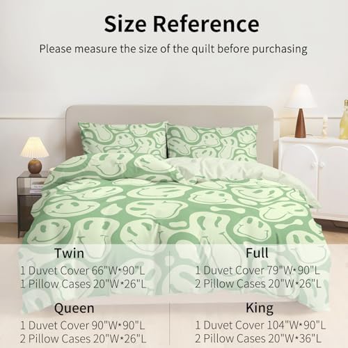 Watbro Retro Hippie Duvet Cover Set 3PCS Queen