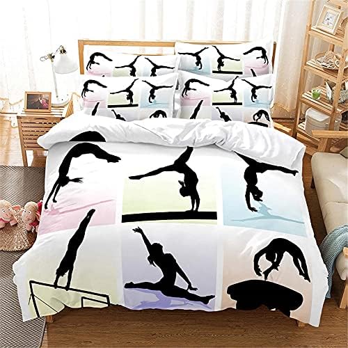 Queen Size White Microfiber Duvet Cover Set with Zipper
