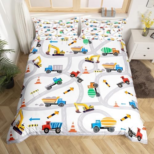 Erosebridal Boys Excavator Bedding Set with 2 Pillowcases
