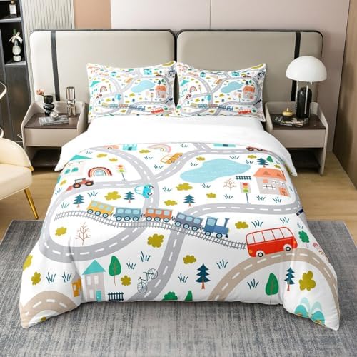Erosebridal 100 Cotton Cartoon Cars Duvet Cover Set 1