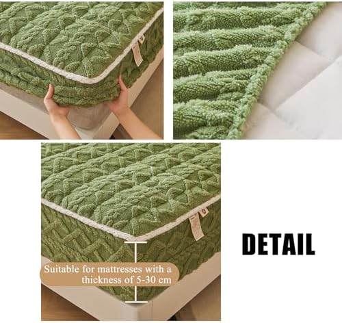 Velvet Mattress Cover with 360 Elastic Band - Purple 120x200cm