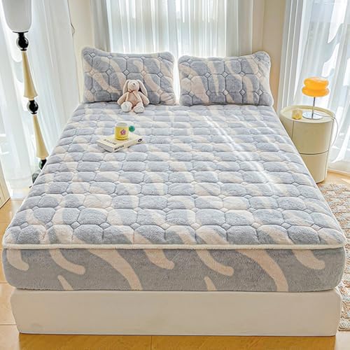 LDLCYCN Warm Mattress Cover Queen Size with Elastic Band