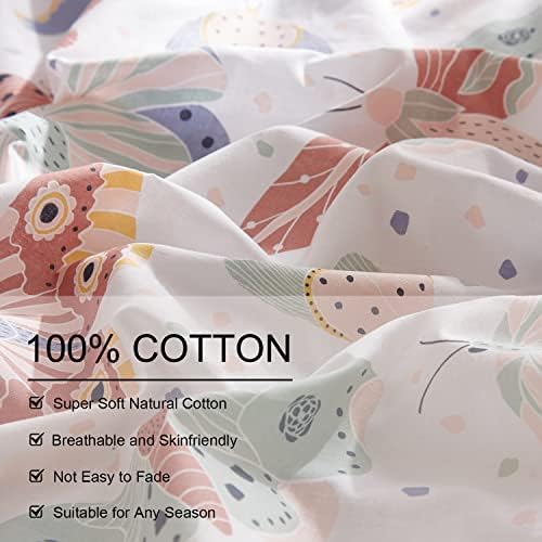 Ivellow Queen Duvet Cover Set 3Pcs 100 Cotton Butterfly Pattern