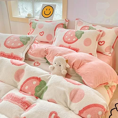 MorroMorn Pink Duvet Cover Set Queen Kawaii