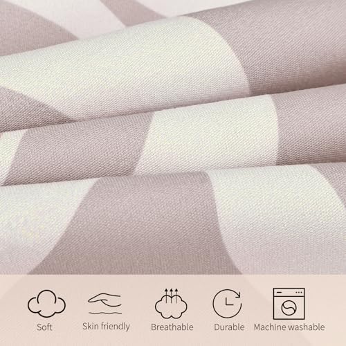 Watbro Kids Duvet Cover Set 3PCS Full Size Light Beige