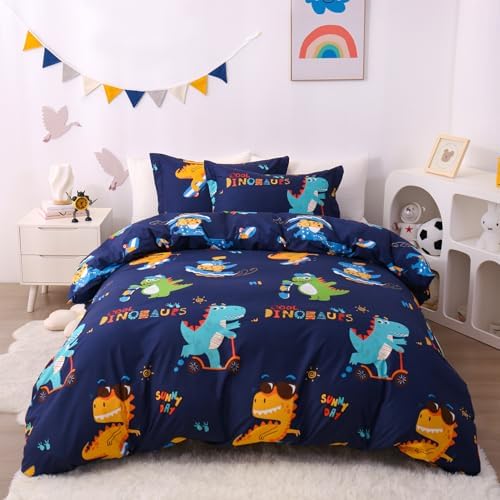 JSD Sports Dinosaur Kids Duvet Cover Set Twin Size