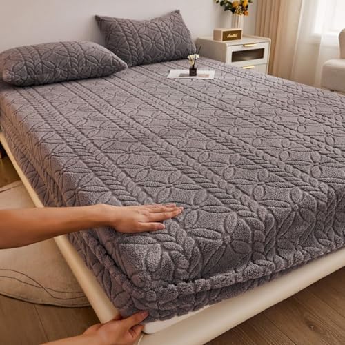 LDLCYCN Luxury Velvet Mattress Cover 90x200cm Twin