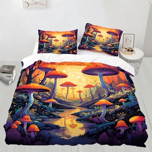 Mushroom Wonderland Duvet Cover Set Twin Size