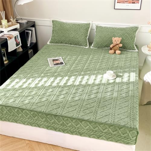 BYHIP Flannel Velvet Bed Sheet - Twin XL 11 Deep Pocket Soft and Breathable