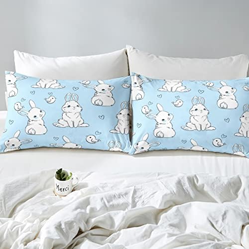 Feelyou Kids Rabbit Bedding Set 3Pcs Full Size