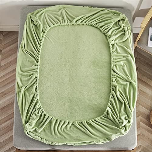 FCLDESHOP Flannel Mattress Pad Cover Deep Pocket 150x200cm