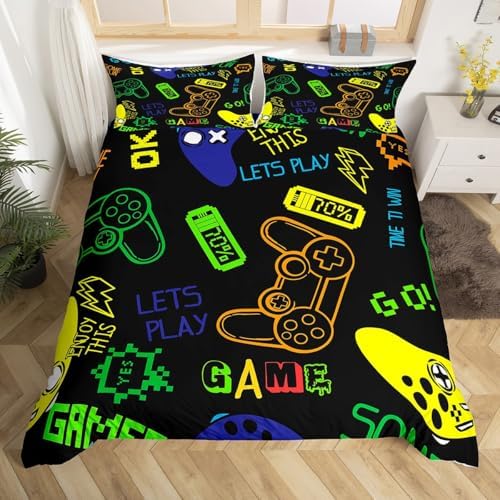Feelyou Gamer Duvet Cover Set for Kids Boys