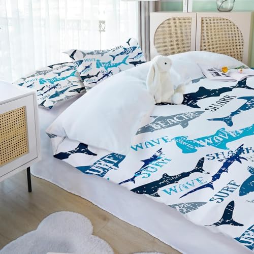 Homebed Shark Fish Print Kids Duvet Cover Set 1