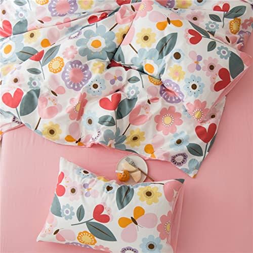 BHUSB Floral Duvet Cover Twin XL Set with Zipper Closure