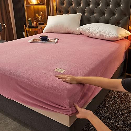 FCLDESHOP Flannel Mattress Protector Grey 90x200cm30cm