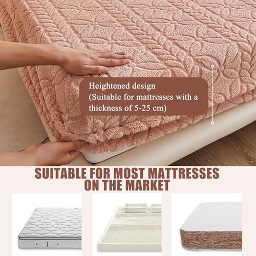 LDLCYCN Luxury Velvet Mattress Cover 90x200cm Twin
