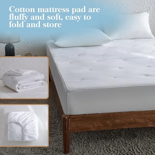 SimpleOpulence King Size Mattress Pad Protector - White 1