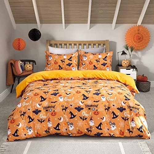 Luxudecor Halloween Duvet Cover Set Twin Size