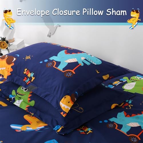 JSD Sports Dinosaur Kids Duvet Cover Set Twin Size