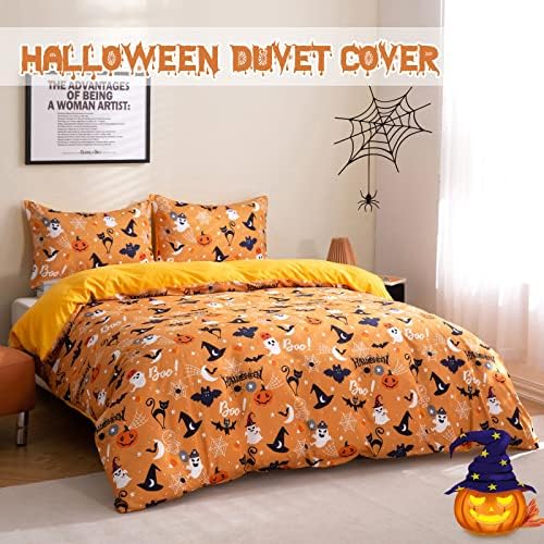Luxudecor Halloween Duvet Cover Set Twin Size