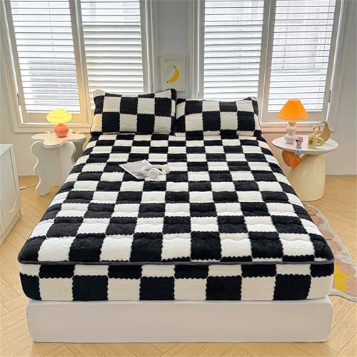 Velvet Flannel Bed Sheet with Deep Pocket for King Mattress