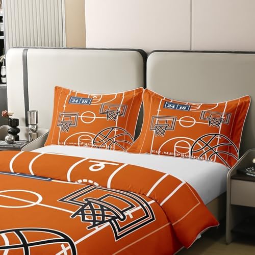 Feelyou Basketball Cotton Duvet Cover Set Twin Size 1