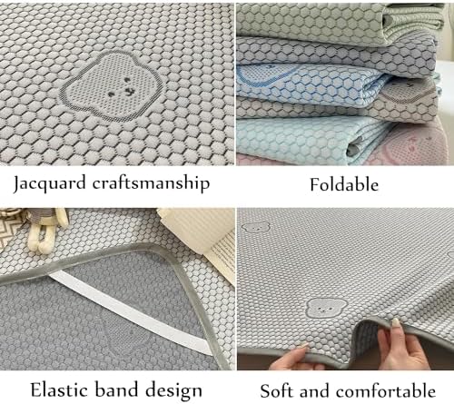 Pink Cooling Mattress Protector Pad 120x200cm 2pcs