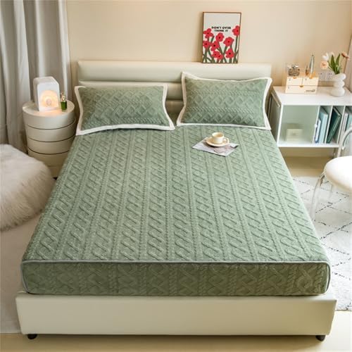 BYHIP Velvet Fitted Sheet Mattress Protector