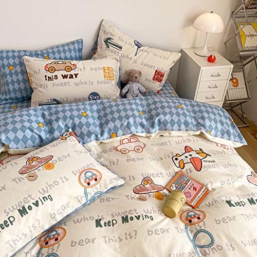 BlueBlue Kids Cartoon Duvet Cover Set Queen