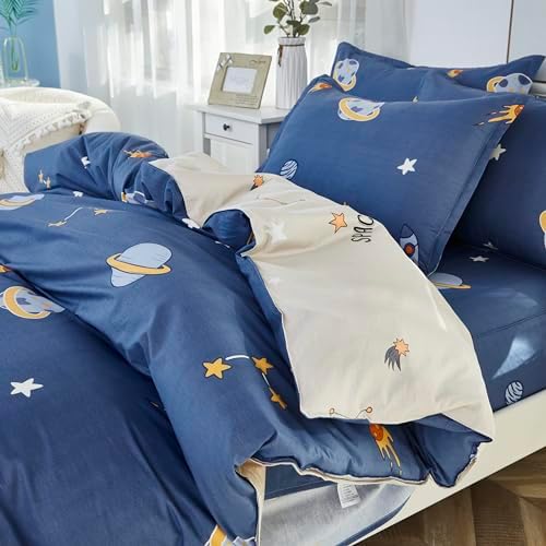 Brandream Outer Space Duvet Cover Set for Kids