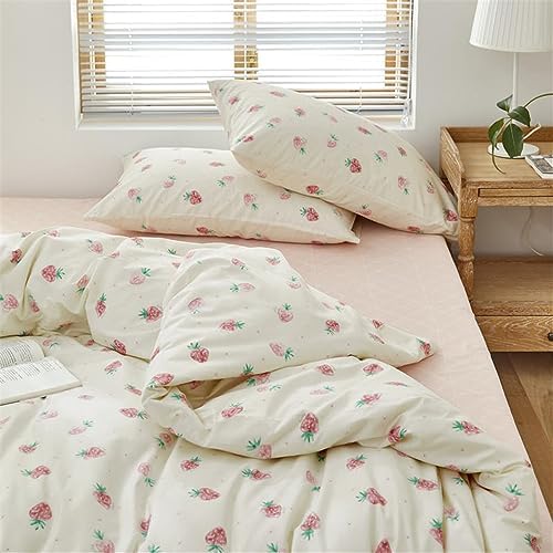 DREAMINGO Cute Strawberry Queen Duvet Cover Set