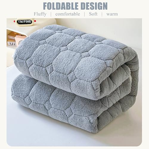 Warm Milk Velvet Mattress Cover Queen Size