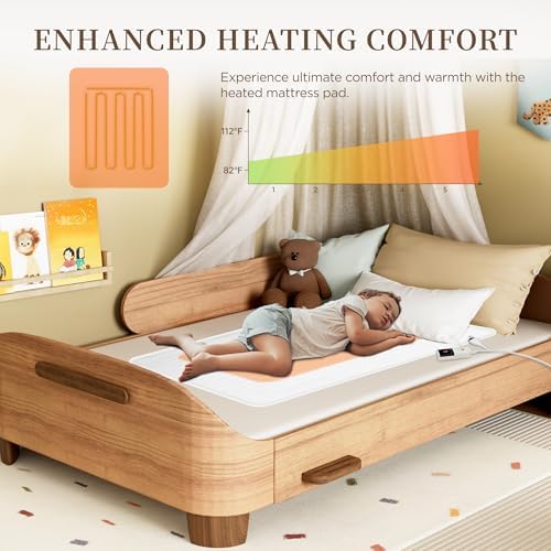 Texciting Heated Mattress Pad Mini Twin Single Controller