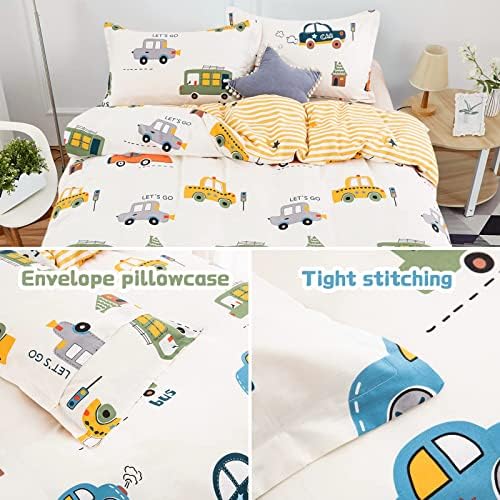 DJY Cartoon Car Duvet Cover Set Twin Size 1