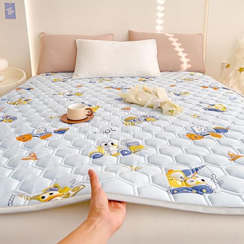 LDLCYCN Queen Mattress Cover 120x200cm Cotton Soft Non-Slip Protector