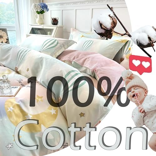 MorroMorn 3PCS Pink Duvet Cover Set for Kids