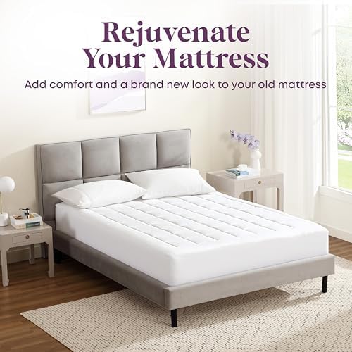 CirclesHome Twin Mattress Pad Pillow Top - 100 Cotton Ultra Plush