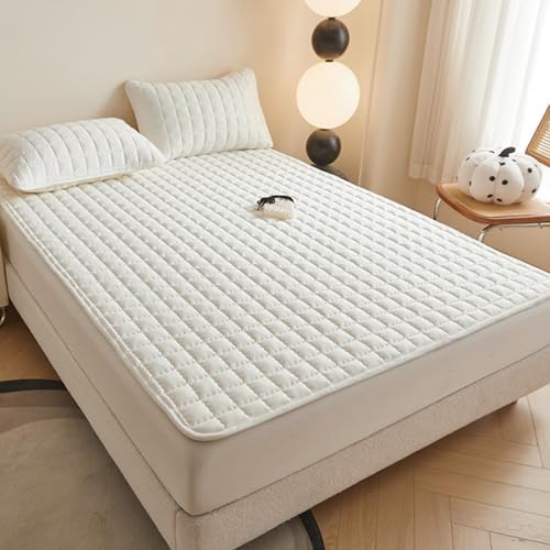 LDLCYCN Thin Mattress Protector with Elastic Band