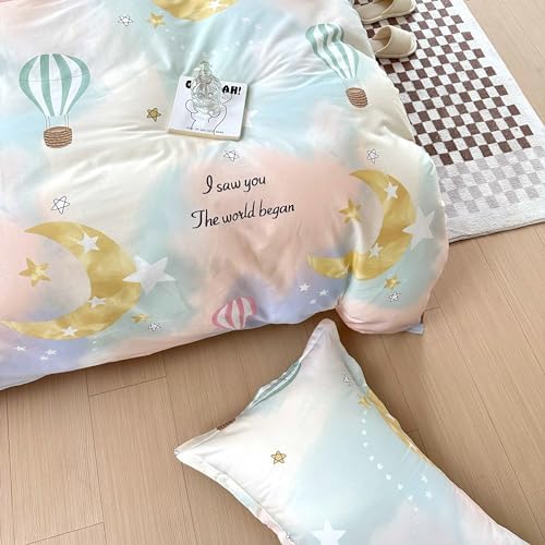 MorroMorn 3PCS Pink Duvet Cover Set for Kids