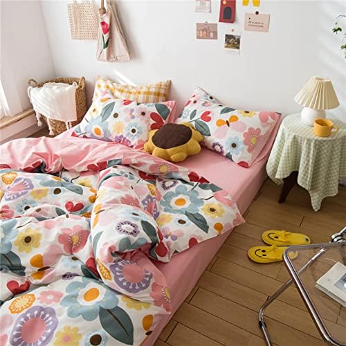 BHUSB Floral Duvet Cover Twin XL Set with Zipper Closure