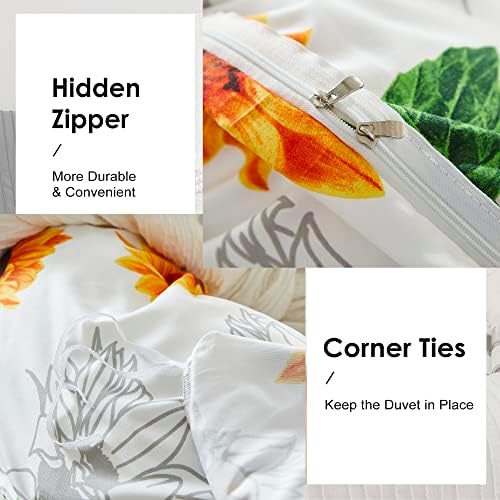 Brandream Kids Duvet Cover Set Twin Twin XL Yellow White